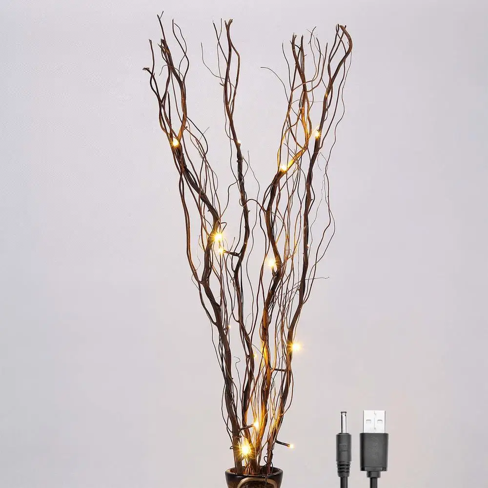 36 дюймов 40LED Willow Twig световая ветка для домашнего украшения USB штепсельная вилка и