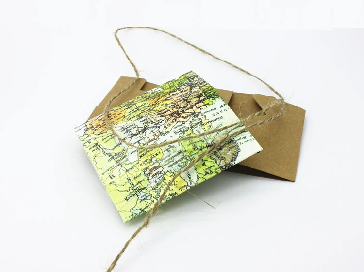 100 шт./лот Подарочная коробка для свадебной вечеринки карта мира DIY креативная