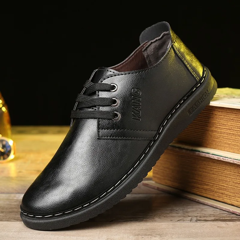 Уличная Мужская обувь Aleafalling из искусственной кожи на шнуровке расслабляющая