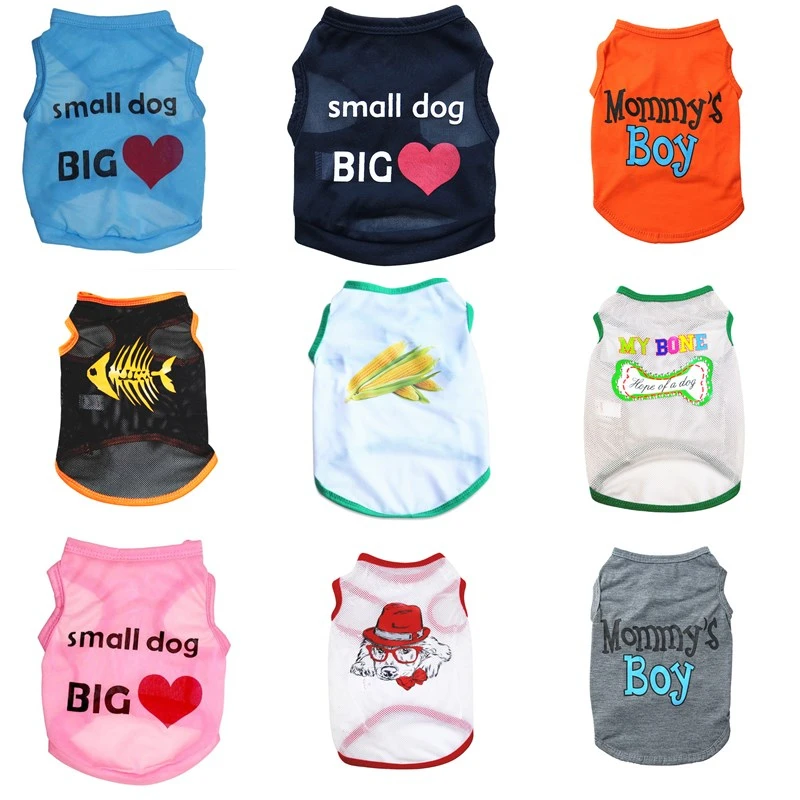 Одежда для собак Мягкий Летний жилет футболка одежда и кошек костюм маленьких