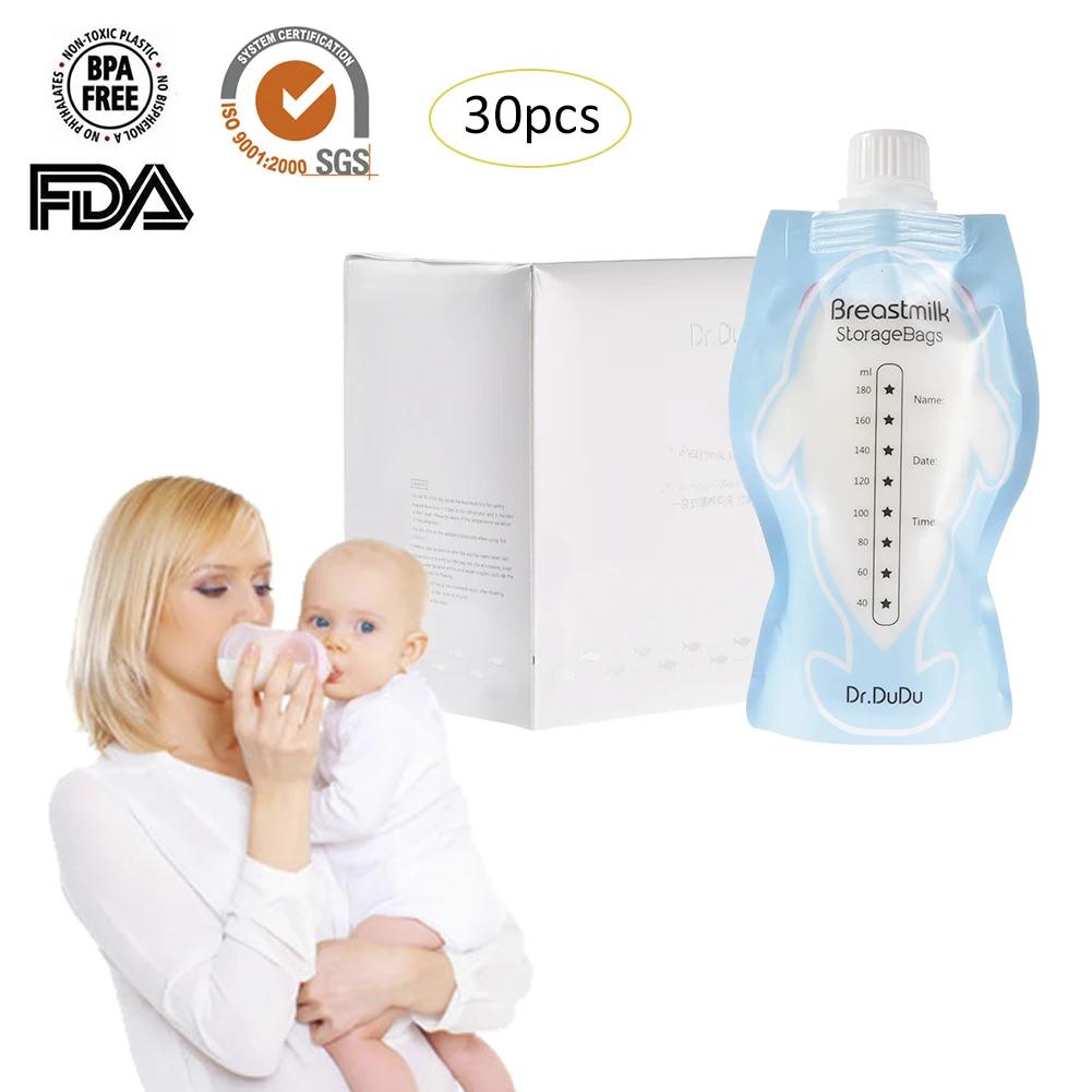 180 мл пакет для хранения грудного молока многоразовый мешок для еды BPA-Free молочная сумка для грудного вскармливания двойная молния