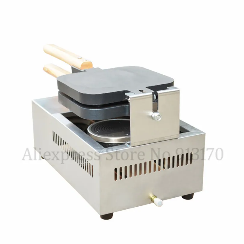 Антипригарная 2 формы рыба тайяки вафельница газовая рыба торт Taiyaki пекарь плита коммерческого использования деревянные ручки