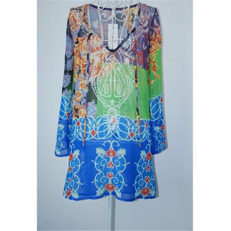 Женская сексуальная шифоновая накидка на бикини пляжный купальник платье шарф