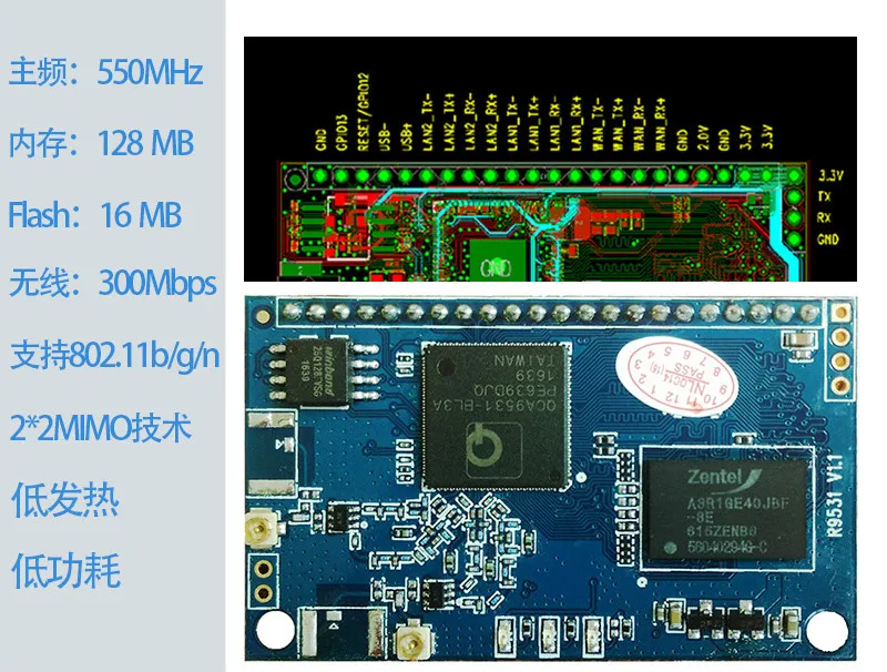 QCA9531 модуль беспроводной маршрутизации Wifi камеры маршрутизатор основная плата