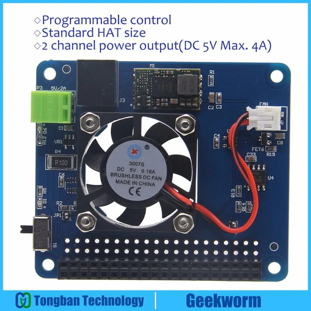 Raspberry Pi 4 Модель B/3B +(Plus)/3B программируемый Умный вентилятор контроля температуры +