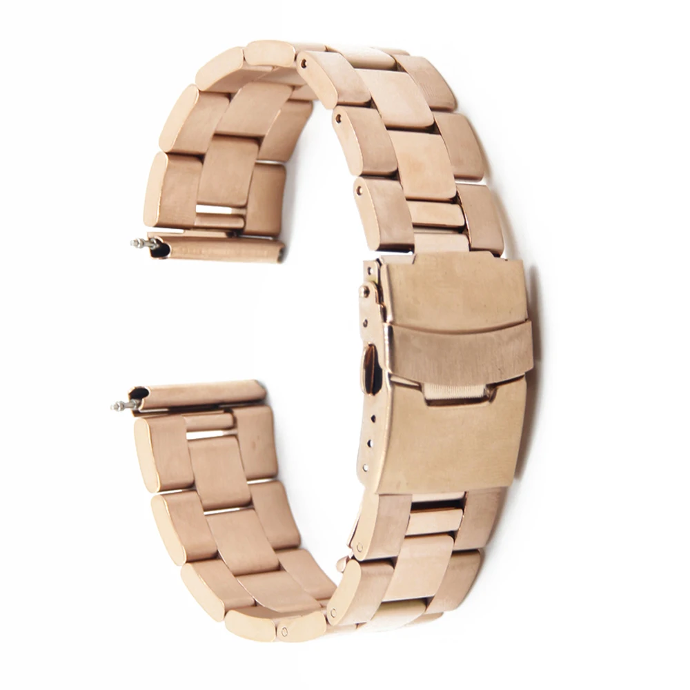 Stainless Steel Watch Band 18mm for Withings Activite / Steel / Pop Safety Clasp Strap Loop Belt Bracelet Black Rose Gold Silver