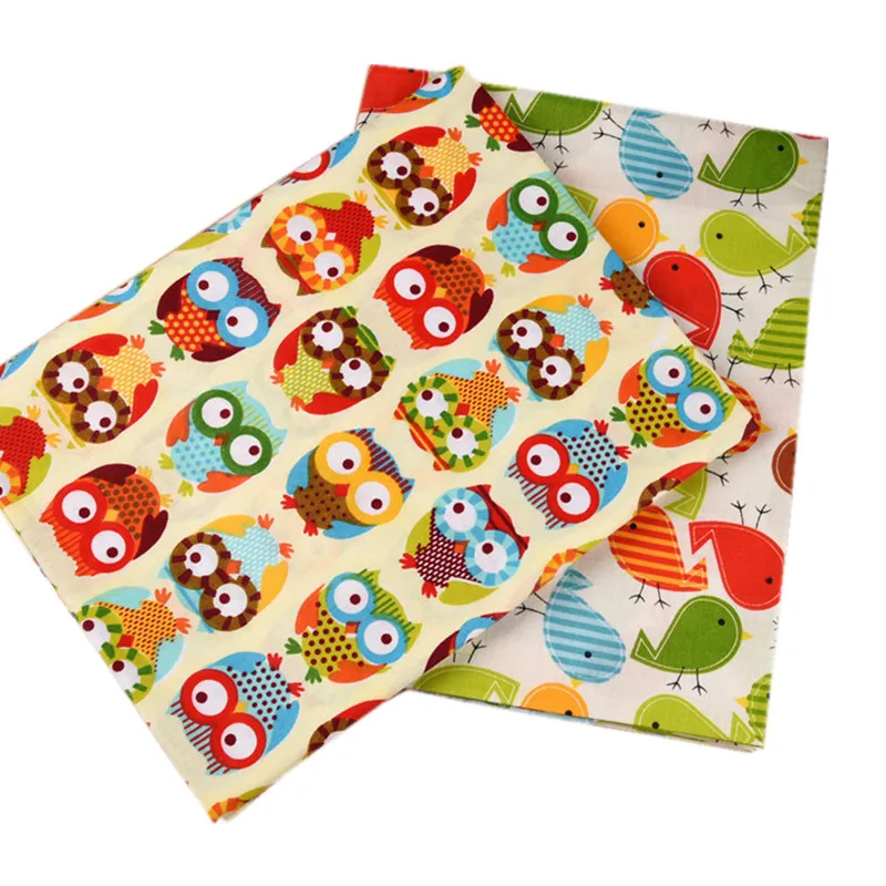 Хлопковая ткань с рисунком птицы сова текстиль для пэчворка рождественские
