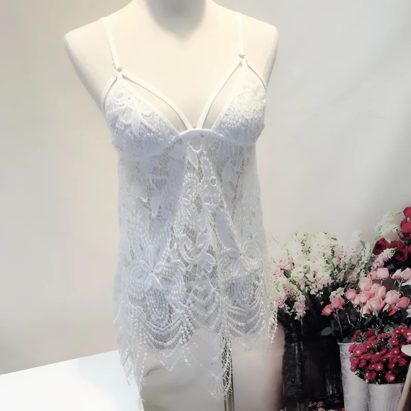 Пикантная кружевная прозрачная богемная подтяжка с интересным нижним бельем