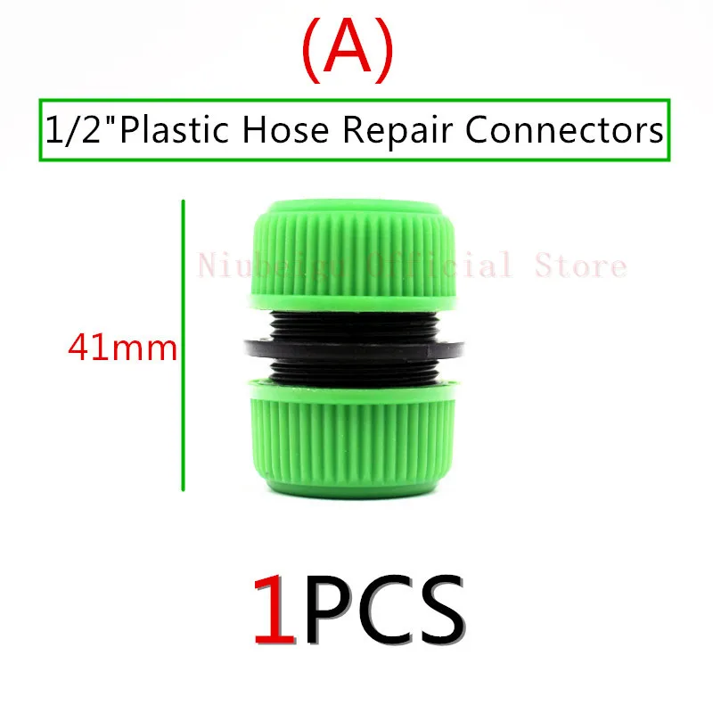 1PC 1/2" 3/4" Plastic Hose Joiner Repairer Hose Fitting Connector Joiners Repairers Hose End Fittings Watering Water Gun