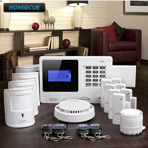 Homsecur беспроводный GSM SMS Охранная сигнализация + 4 ПЭТ дружественных датчика