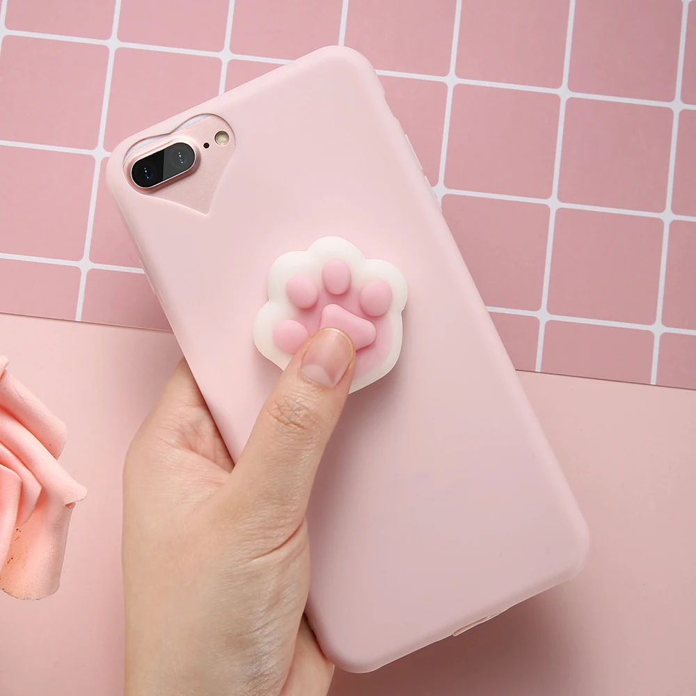 KISSCASE 3D Squishy Case For iPhone 5 6 6s 7 Plus Lovely Cute Funny Animal Soft TPU Cover 5S SE |