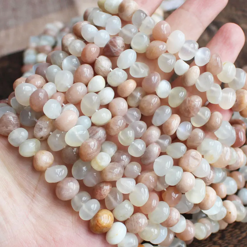 

Natural Moonstone+Sunstone Irregular Loose Beads 6-12mm 15inch , DIY Jewelry Making !We provide mixed wholesale for all items!