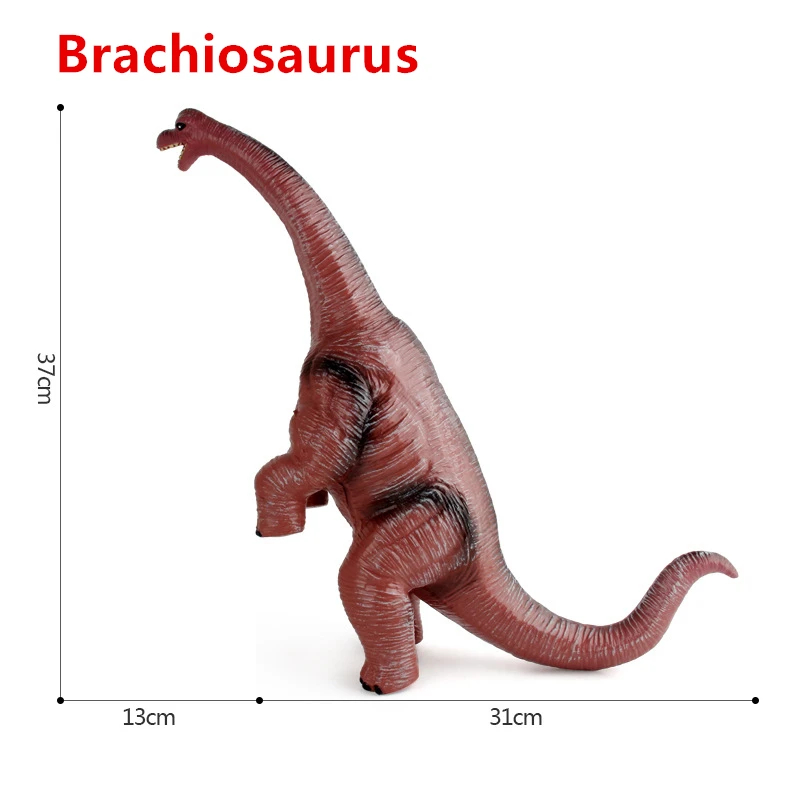 Brachiosaurus Большие звучащие игрушки динозавров мягкие резиновые наполнения чучела животные тираннозавр динозавр модель моющийся дракон игрушка подарок для мальчиков - Цвет: Brachiosaurus