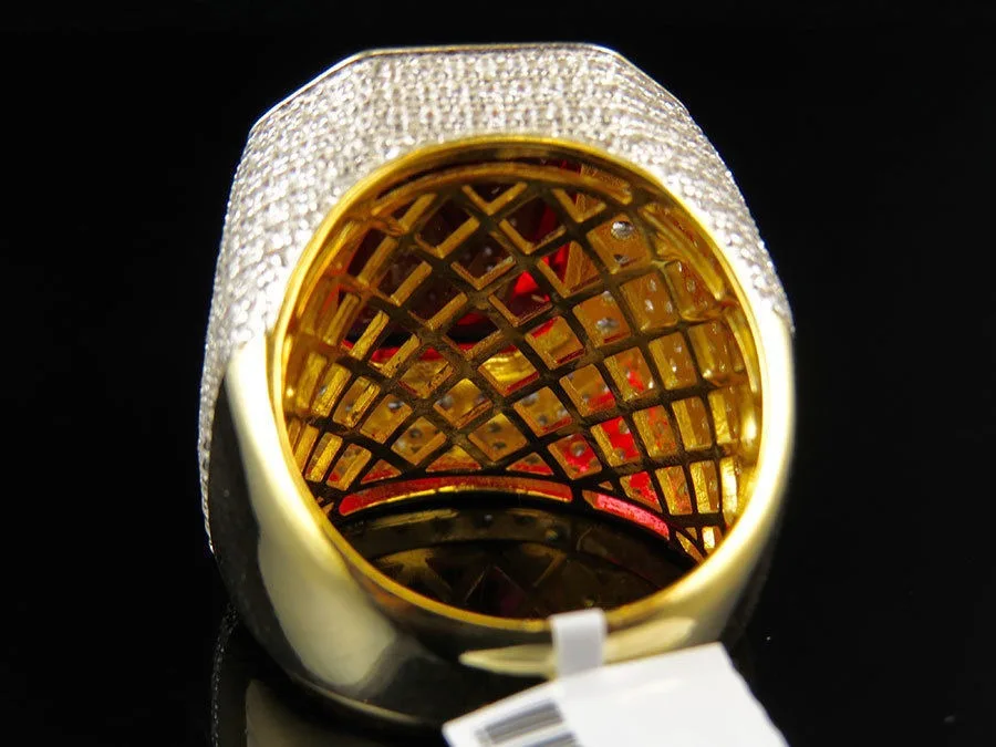 Винтаж мужской кольцо в стиле хип хоп 925 пробы серебро 8ct AAA CZ Роскошные ювелирные