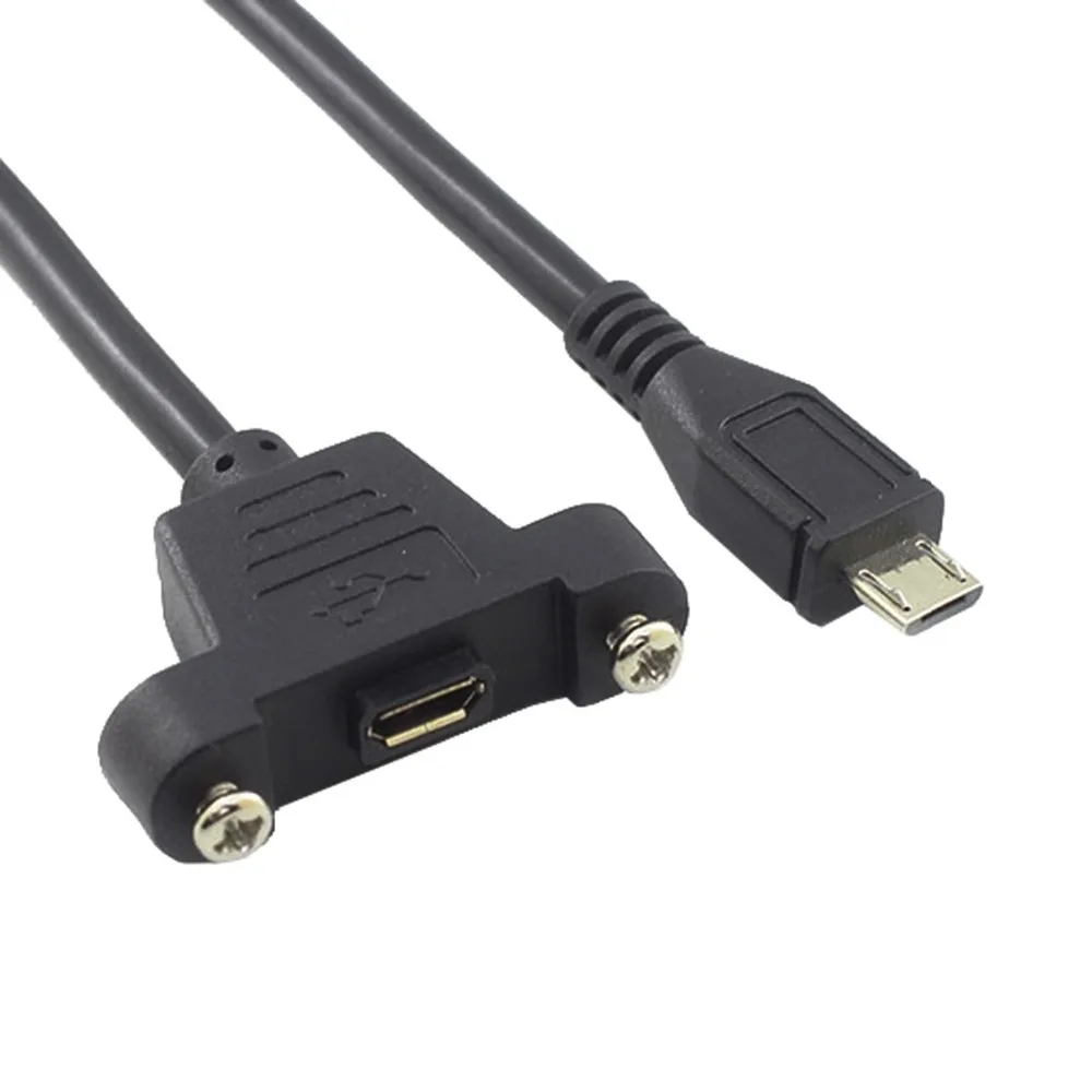 

3m 5m Micro USB 5Pin Male to Female Extension Panel Mount Type Cable with Screws