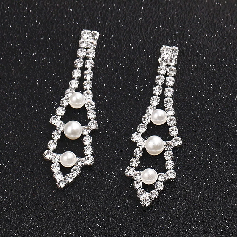 Комплект из колье и серёг с искусственным жемчугом|Ювелирные наборы для невесты|