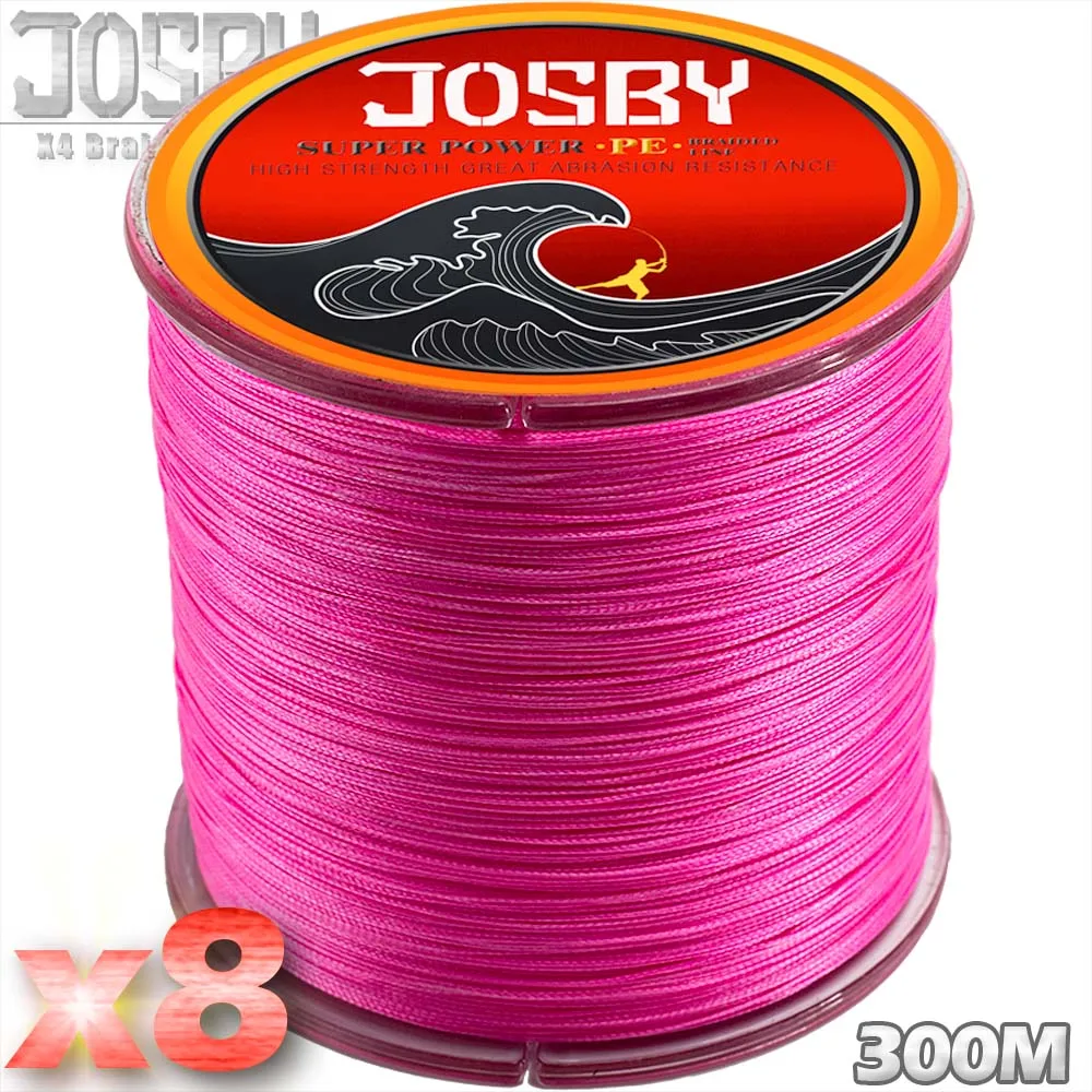 JOSBY многонитевая многоцветная плетеная леска 300 м 8 нитей PE рыболовная снасть 12LBS