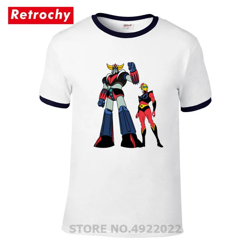 Мужская футболка с круглым вырезом UFO Robot Grendizer Goldrake разноцветная из 100% хлопка
