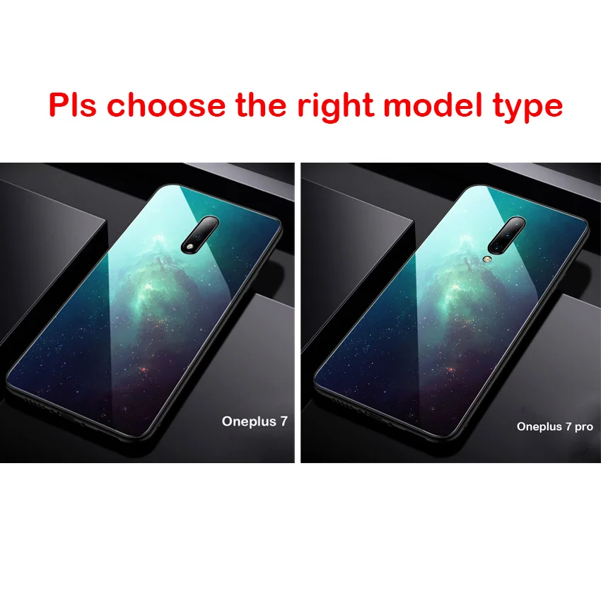 Новый стеклянный чехол для Oneplus 7 Pro One Plus 6 6T с рисунком из закаленного стекла