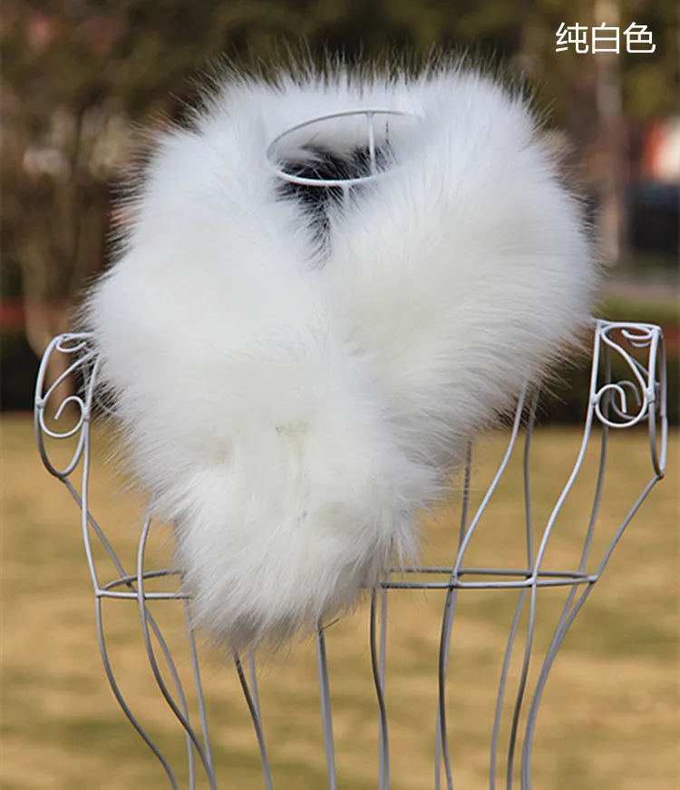 Шарф из лисьего меха Воротник енота меховая накидка воротник искусственного