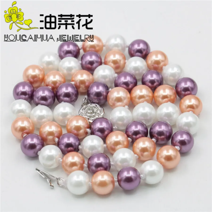 

Discount!! DIY Attractive 8mm South Sea Shell Pearl Necklace 18" AAA+ Beads Hand Made Jewelry Making AAA+++ About52pcs/Strands