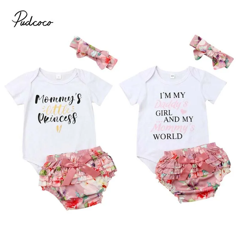 2019 брендовая одежда для маленьких девочек шорты топы с рукавами и надписью боди