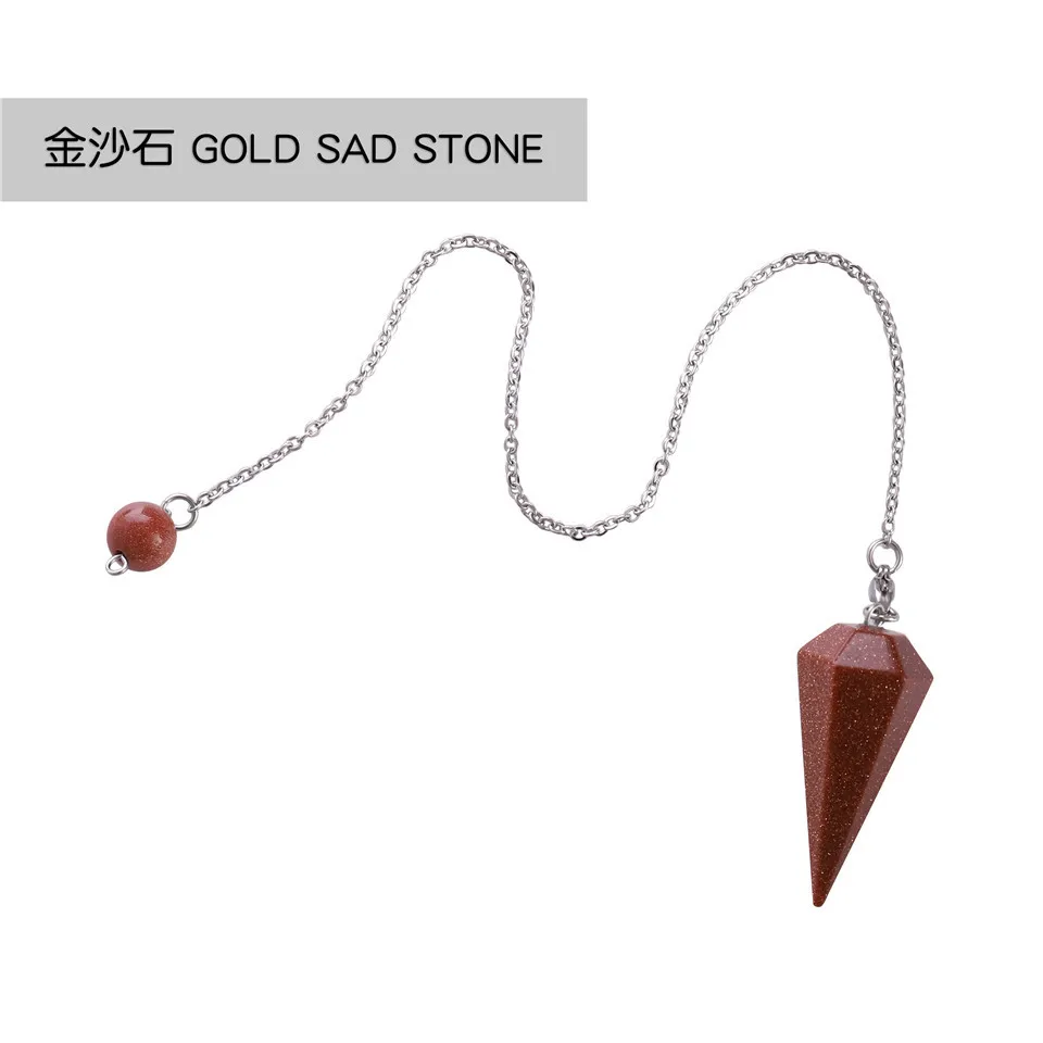 Рейки Чакра шестиугольная маятниковая Подвеска из натурального камня лазурит