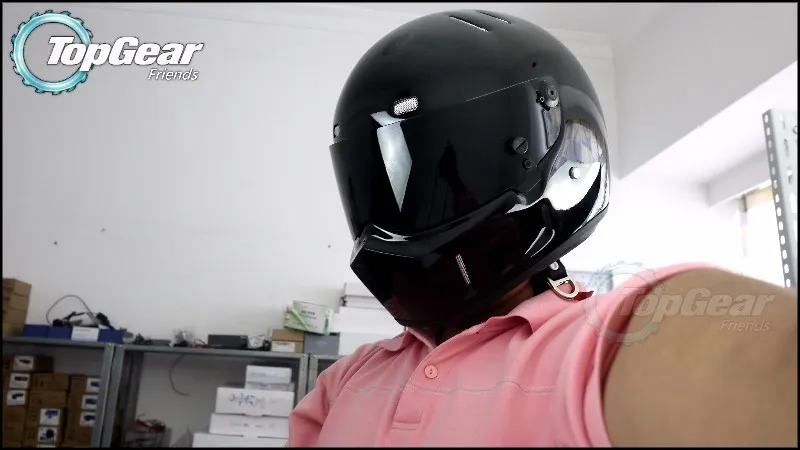 Нововису высокое качество(Bluetooth) первое поколение Stig 1 шлем черный цвет с черный с козырьком автомобиль/мотоциклетный шлем