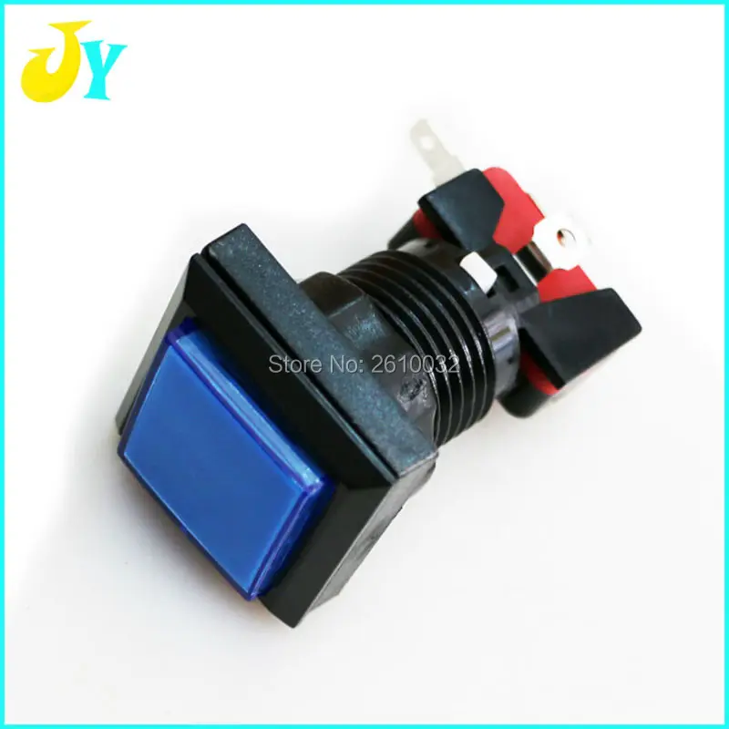 10 шт./лот 33 мм аркадная видеоигра красный/желтый/синий/зеленый квадратный