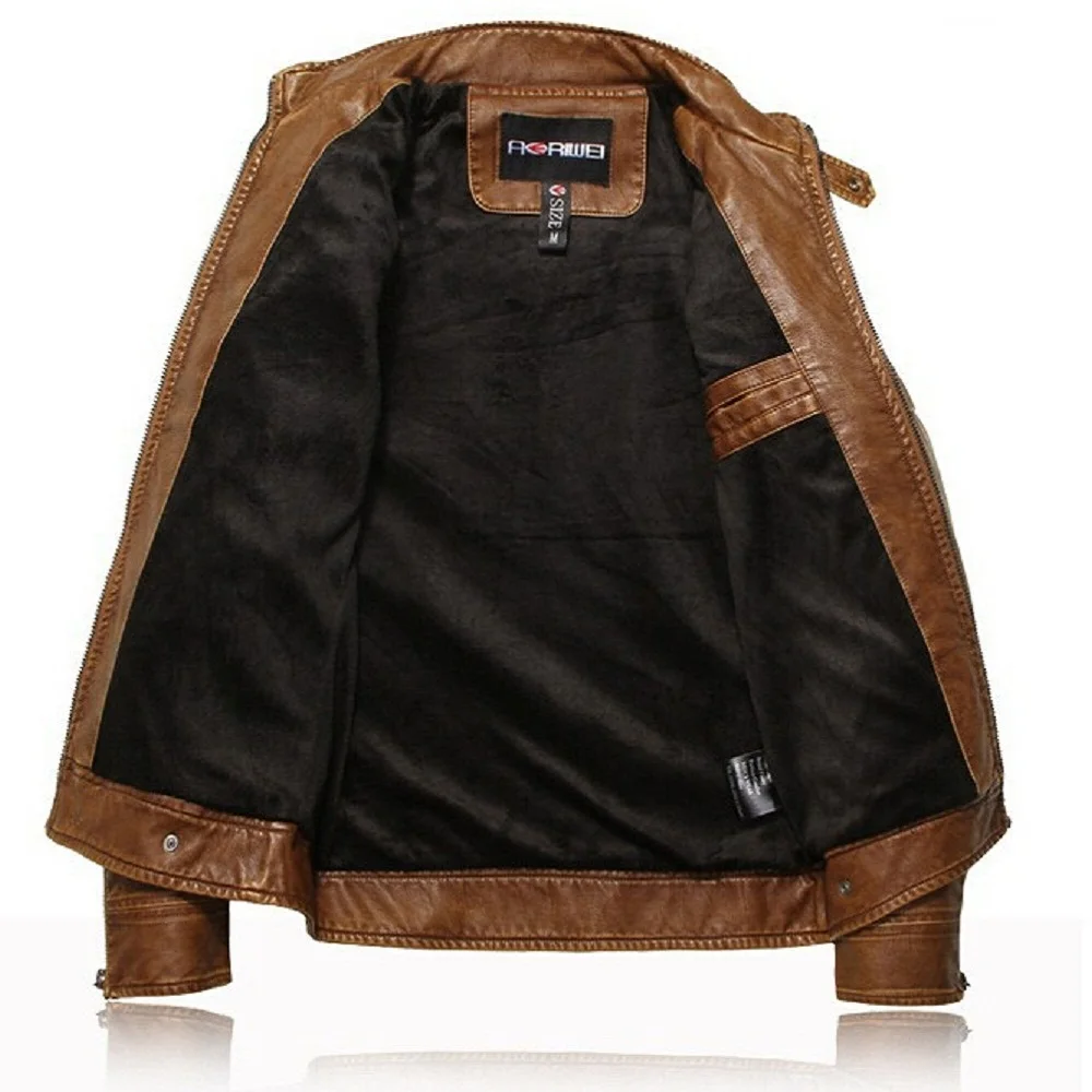 Новая модная брендовая куртка-пилот Мужская кожаная куртка осень-зима одежда Homens