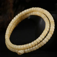 new sale natural oil smooth camel bone buddha beads unisex 108 mala strand bracelet diy barrels beads accessories wholesale