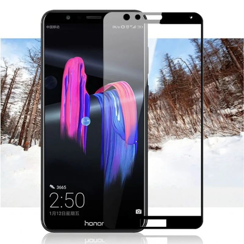Чехол для Huawei Y3 Y5 Y6 Y7 Prime Y9 2018 2017 2019 полное покрытие закаленное стекло телефона Y 3 5 6