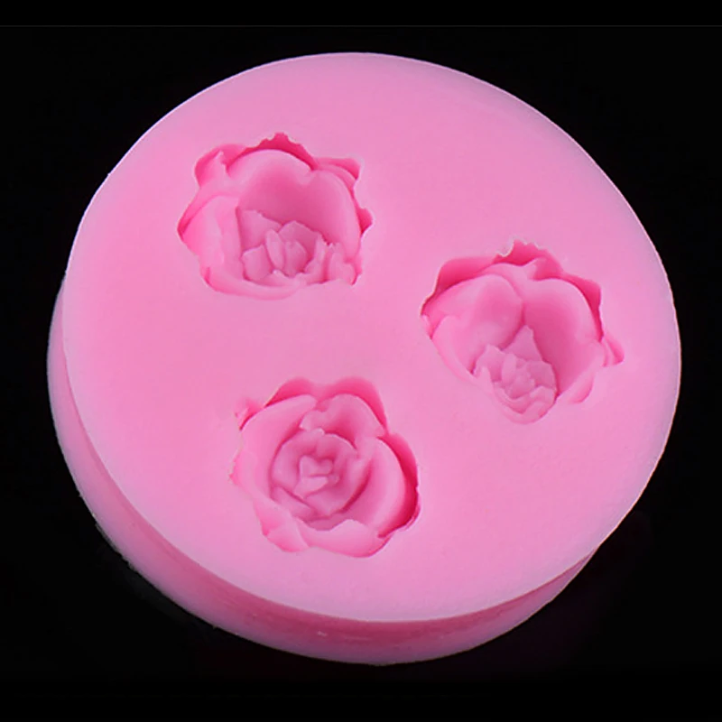 Новое поступление 3 розы Силиконовые формы для выпечки помадка торт шоколад