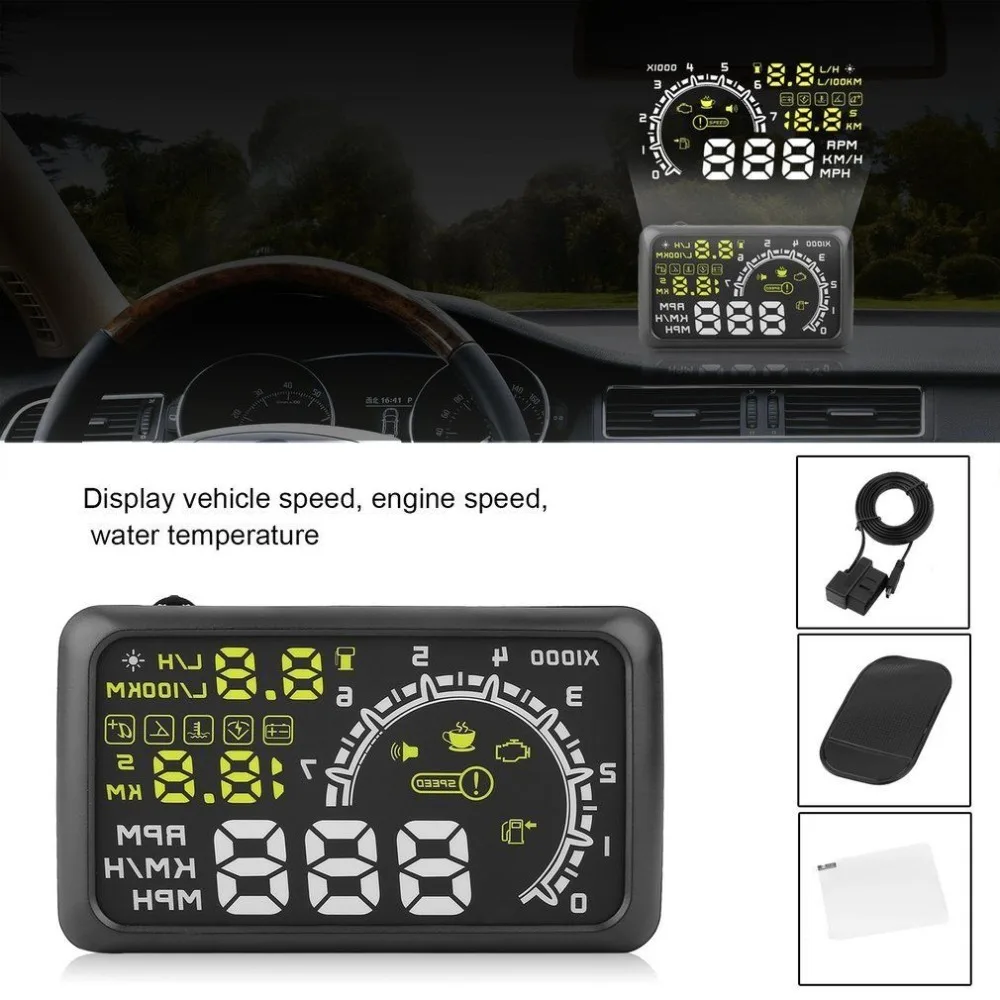 NEW OBD2 II HUD Heads up Car Display 5.5 Inch Screen Hud Projector Speedometer Windshield Obd2 | Автомобили и мотоциклы