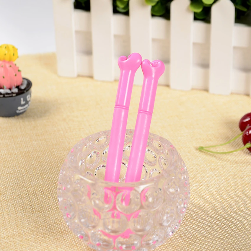 1 шт. костной гелевая ручка Симпатичные стационарные каваи школьные