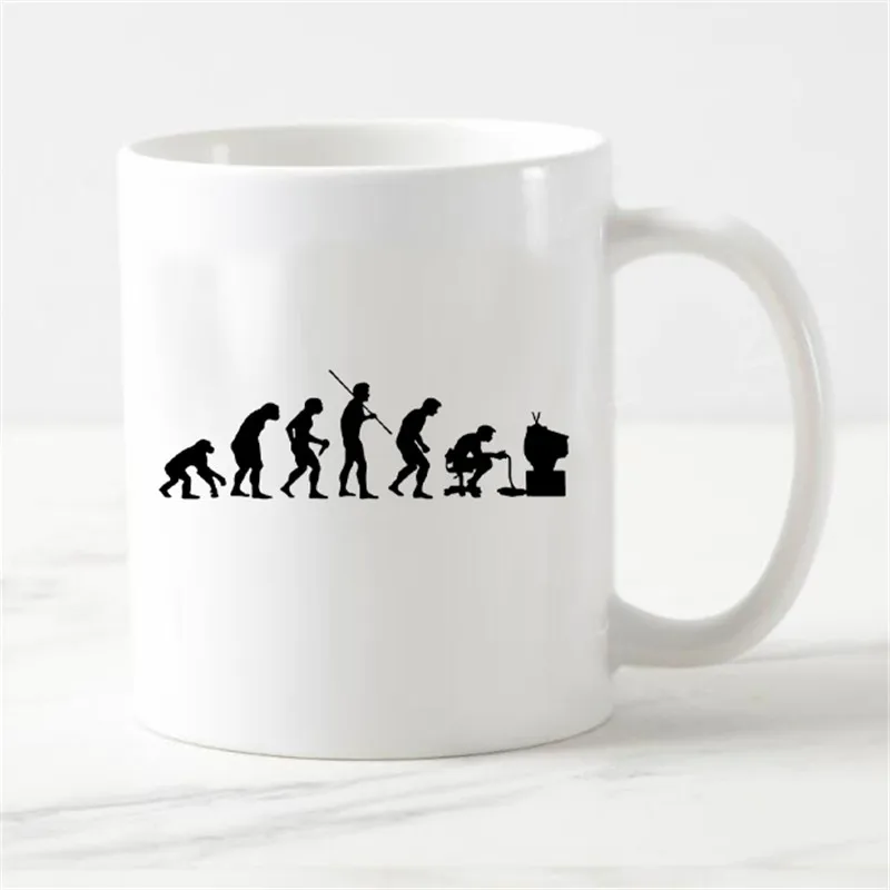 Новинка Geek эволюция компьютерная кофейная кружка для обесцвечивания пива