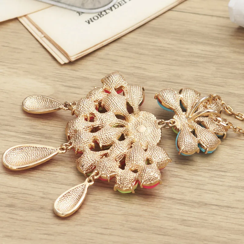 Светильник Neoglory желтое золото полимер лак цветные Длинные подвески ожерелья для