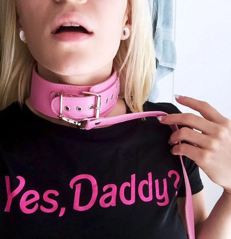 Yes Daddy розовая Женская футболка с буквенным принтом повседневная забавная