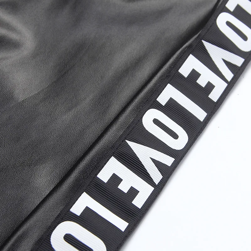 Кожаные леггинсы для девочек с эластичным поясом на весну|leggings for girls|girls leather pantsbaby