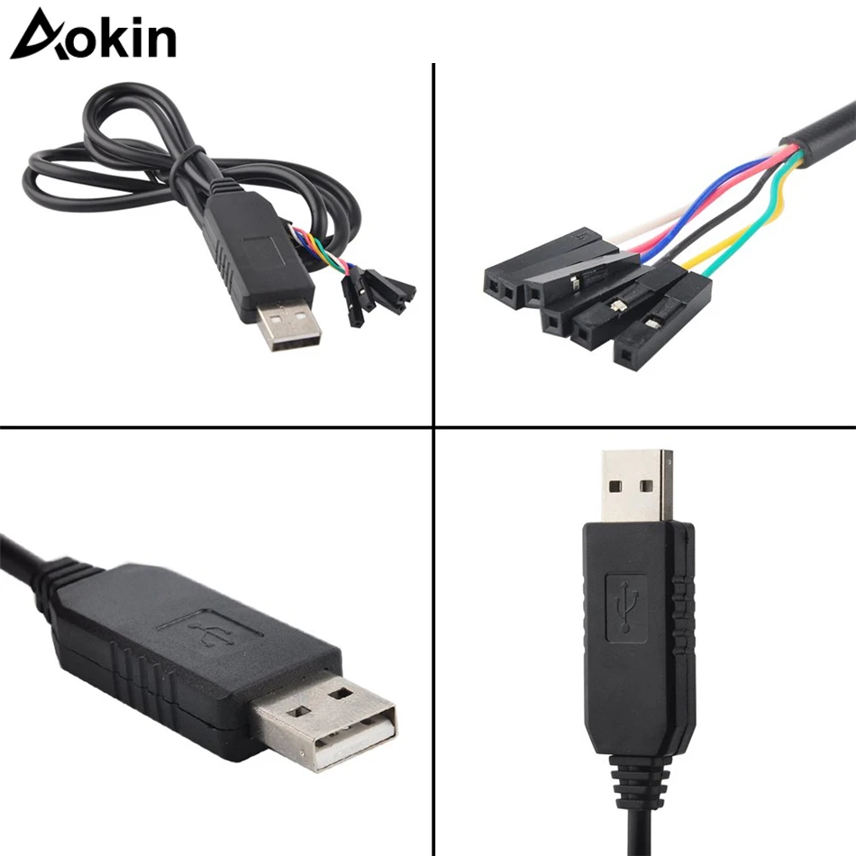 USB к TTL серийный кабельный адаптер FTDI чипсет FT232 кабель для Arduino ESP8266|Интегральные