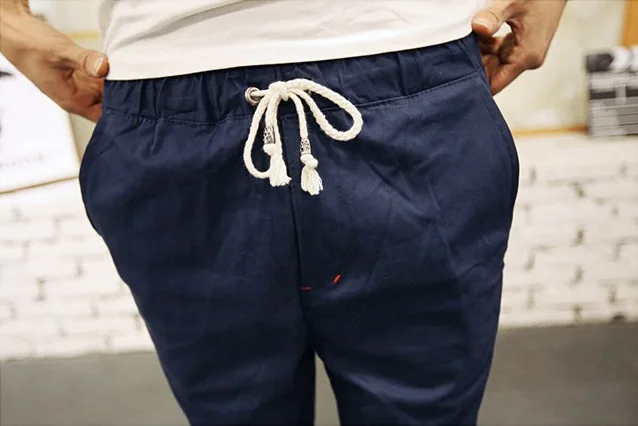 Мужские джоггеры повседневные хлопковые с манжетами в стиле Харадзюку летние