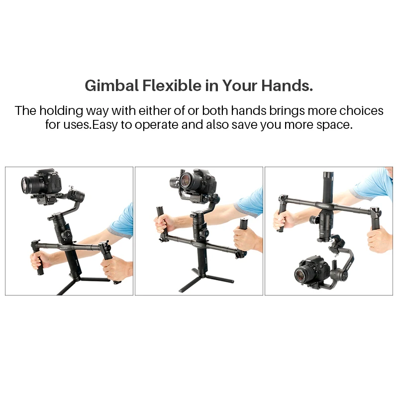 Agimbalgear DH04 с двойной ручкой Выдвижная рукоятка для DJI Ronin S 3 осевой стабилизатор