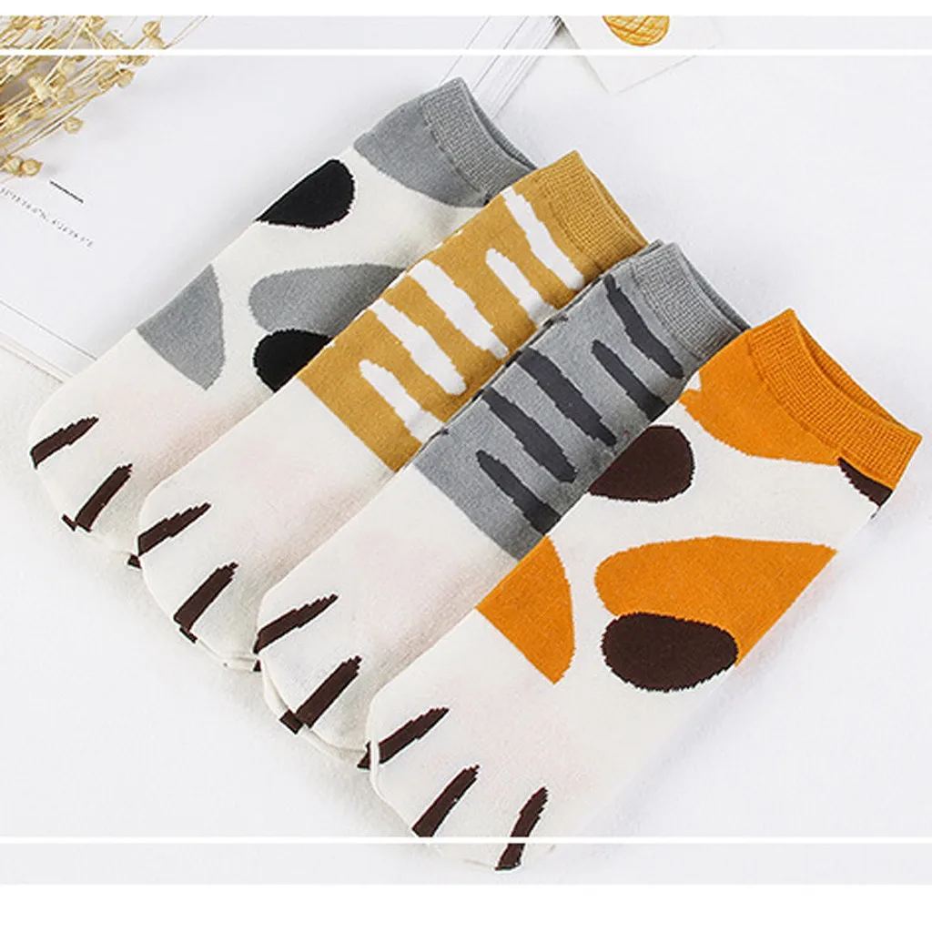 2019 Popular Short Socks Women's Cute Kitty Cat On Toes claw shallow mouth Fun Funky boat socks #VC12057 | Женская одежда
