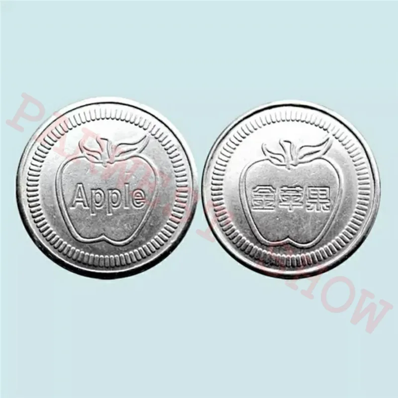 200 шт игровой Монетный жетон аркадный из нержавеющей стали яблочный логотип жетон акцептор Jamma жетон русские игровые монеты могут быть настроены дизайн