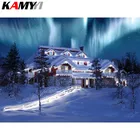 Полностью квадратная Алмазная вышивка полностью Алмазная мозаика DIY 3D Алмазная Картина Вышивка крестом Снежная вилла