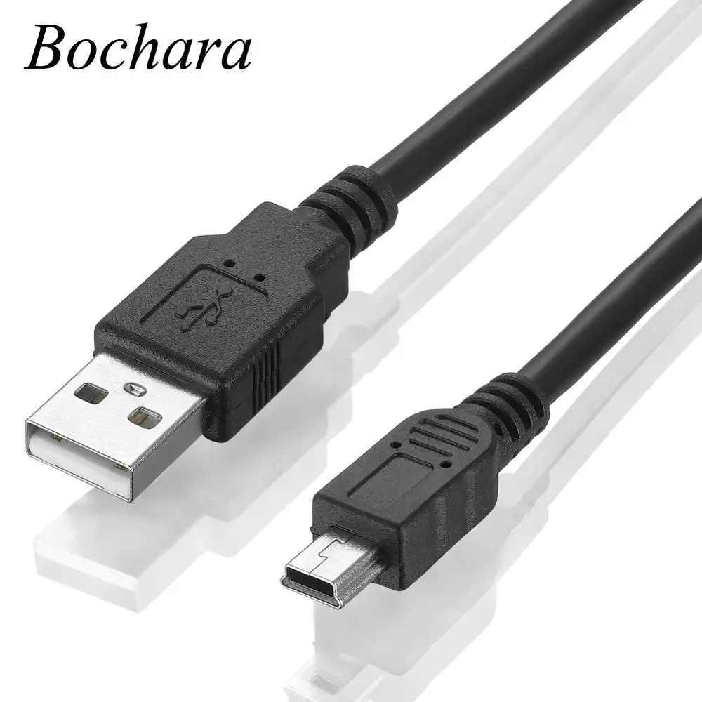 Кабель Bochara USB 2 0 типа Папа Мини 5P кабель M/M из фольги + Плетеный экранированный ПВХ