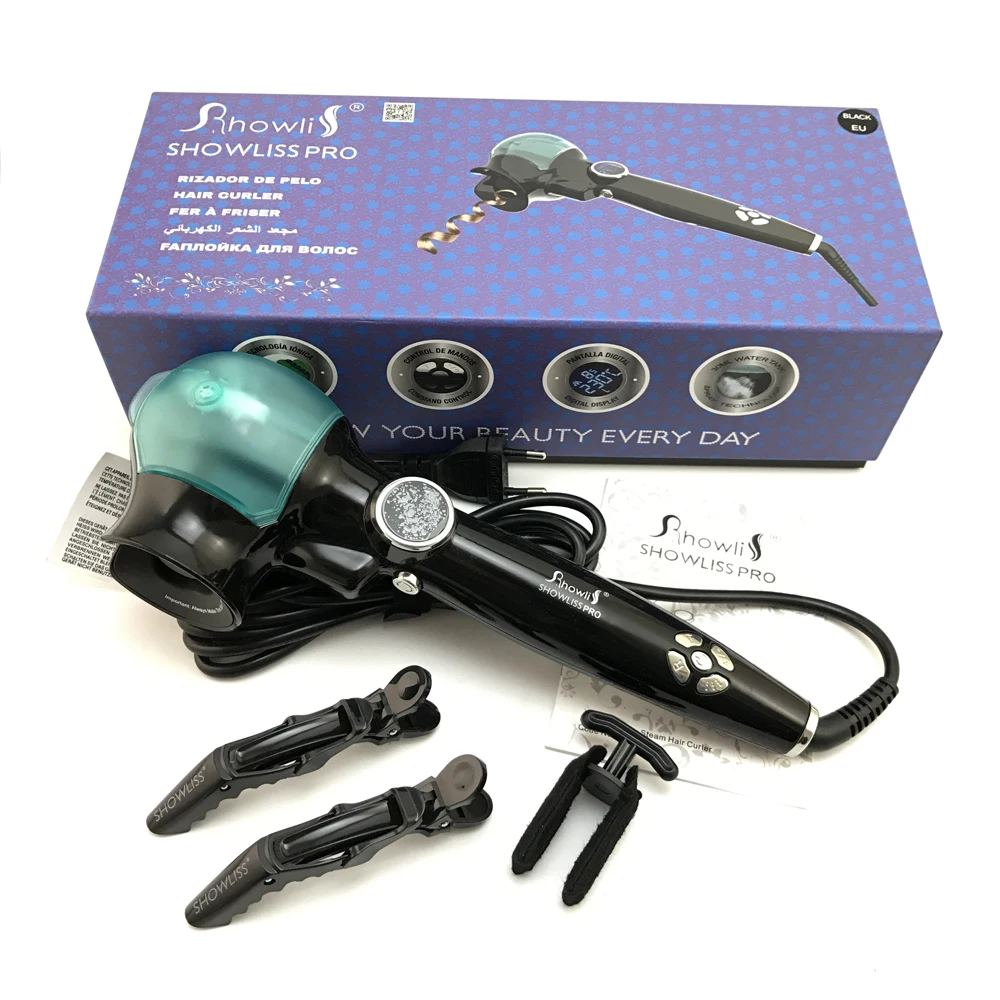 Модные Showliss Pro паровые бигуди для волос светодиодные щипцы завивки Styler
