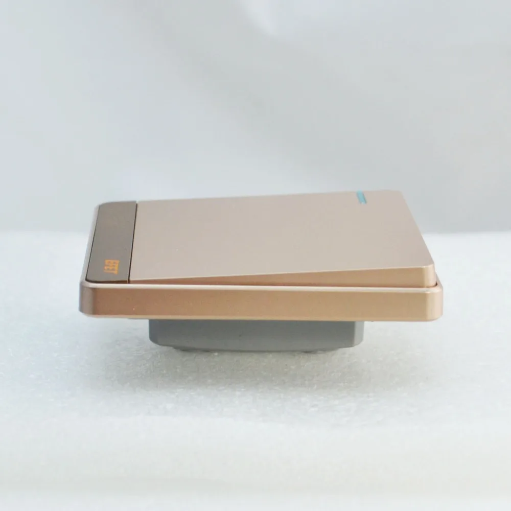 Роскошные цвета розового золота тонкий переключатель стены Панель выключатель