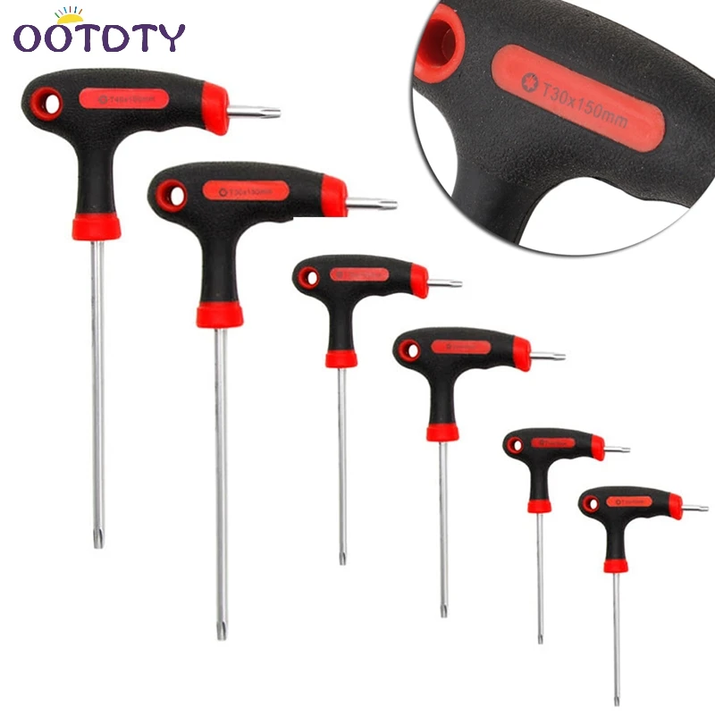 T-Handle Grip Torx&Hex Allen Key Screwdriver Driver Tool T10/T15/T20/T25/T30/T40-ThZ