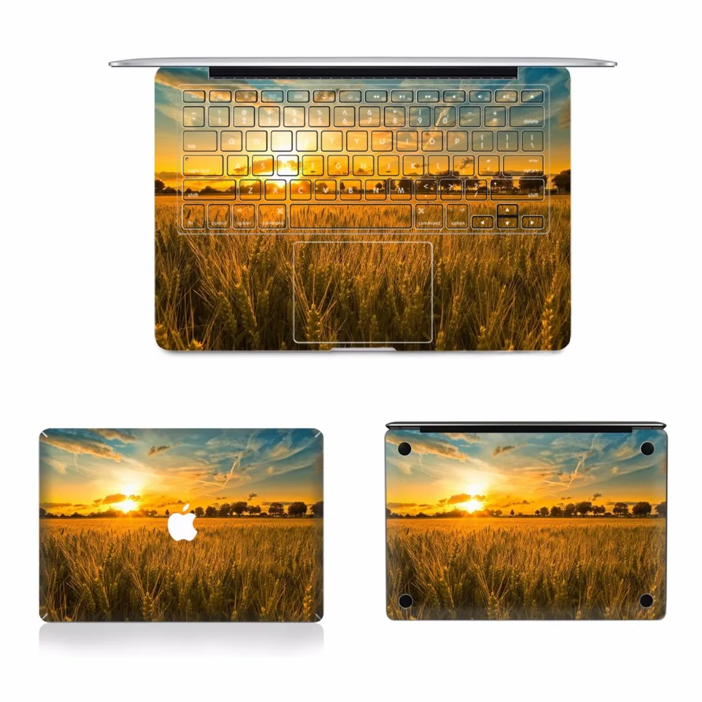 Радужные Деревянные ПВХ наклейки для ноутбука наклейка для Apple Macbook Air Pro retina 11 12 13 15 дюймов США клавиатура граффити защитные чехлы